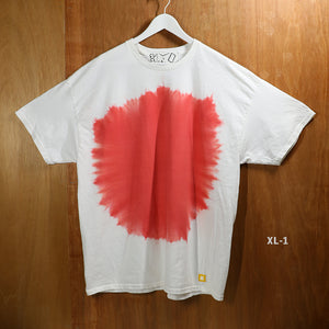 SMOKE 'DYED' TEE -PINK RED-