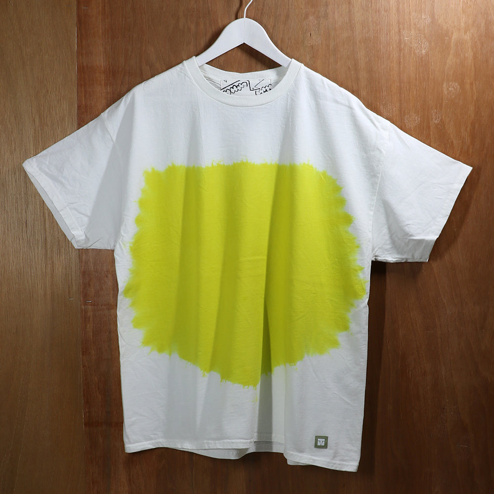 SMOKE 'DYED' TEE -LIME YELLOW-