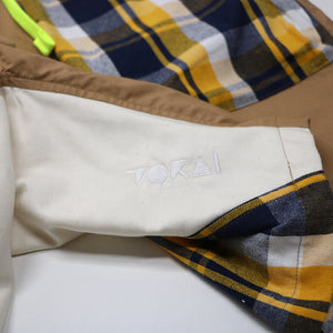 POSHBOY 'W POCKET' CHECK SHORTS -BEIGE-