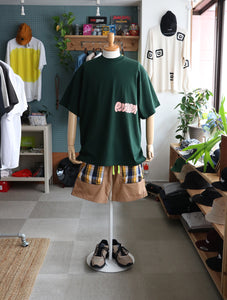POSHBOY 'W POCKET' CHECK SHORTS -BEIGE-