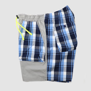 POSHBOY 'W POKET' CHECK SHORTS -GRAY-