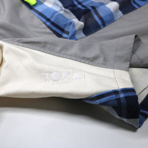 POSHBOY 'W POKET' CHECK SHORTS -GRAY-
