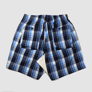 POSHBOY 'W POKET' CHECK SHORTS -GRAY-