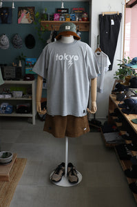 CITY 'WASHED CHINO' SHORTS -WOOD BROWN-