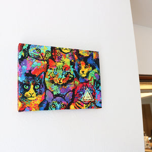 FABRIC BORD -psychedelic cat-