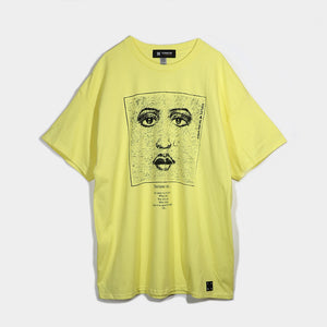 LONELY FACE TEE -LIME YELLOW-