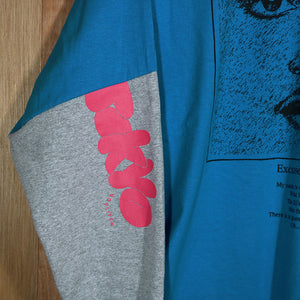 NEW ORDER 'LONELY FACE' L/S TEE -BLUE-